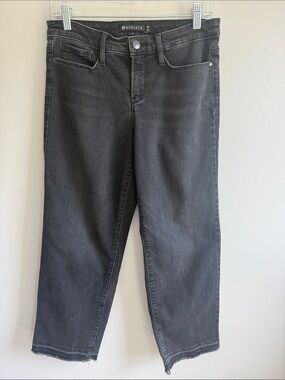 Athleta Charcoal Black Cropped Straight Jeans, size 6P